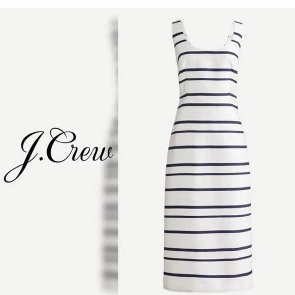 JCrew Midi striped and lined dress - Picture 2 of 10